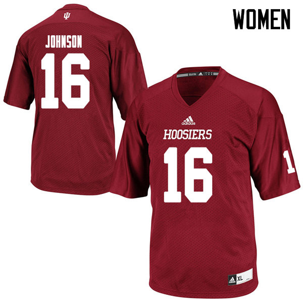 Women #16 Jamar Johnson Indiana Hoosiers College Football Jerseys Sale-Crimson